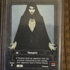 Vampire Trading Card with Dark Cloak